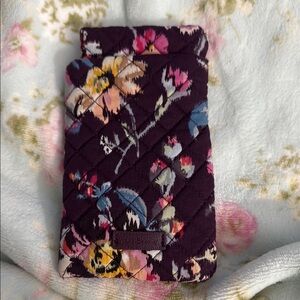 Vera Bradley Quilted Floral Phone Sleeve - Multicolor on Dark Purple